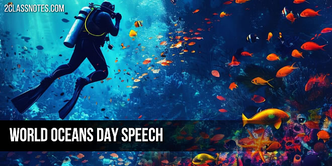 World Oceans Day Speech: 5 Short English Speech for Students