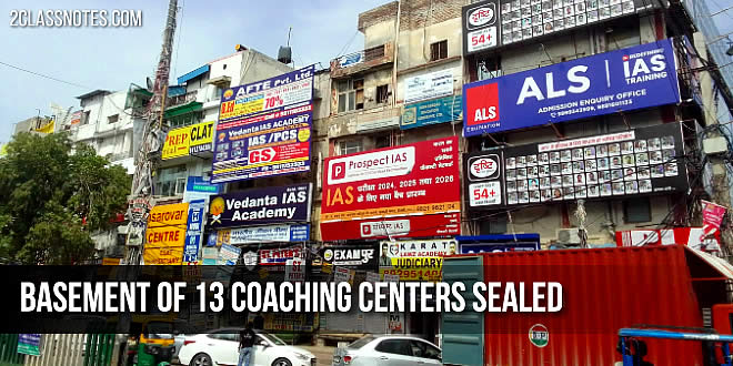 Delhi: Basement of 13 coaching centers sealed after drowning of 3 students