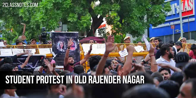 Student protest in Old Rajender Nagar