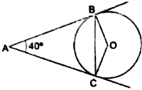 In the given figure, AB and AC are tangents to the circle with center O